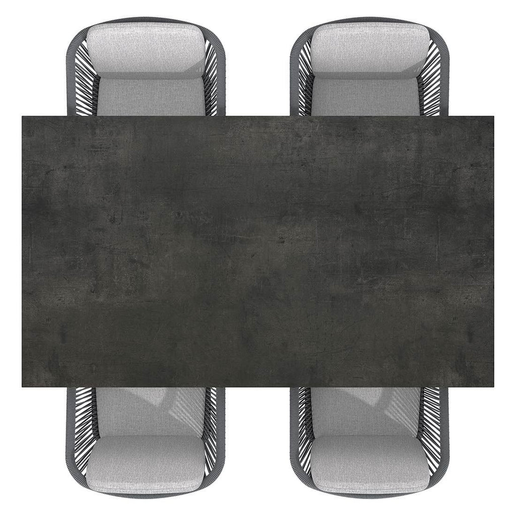 Uttrekkbart hagemøbelsett Ohio 4 plasser, HPL 160-267x91 cm - OUTLIV.