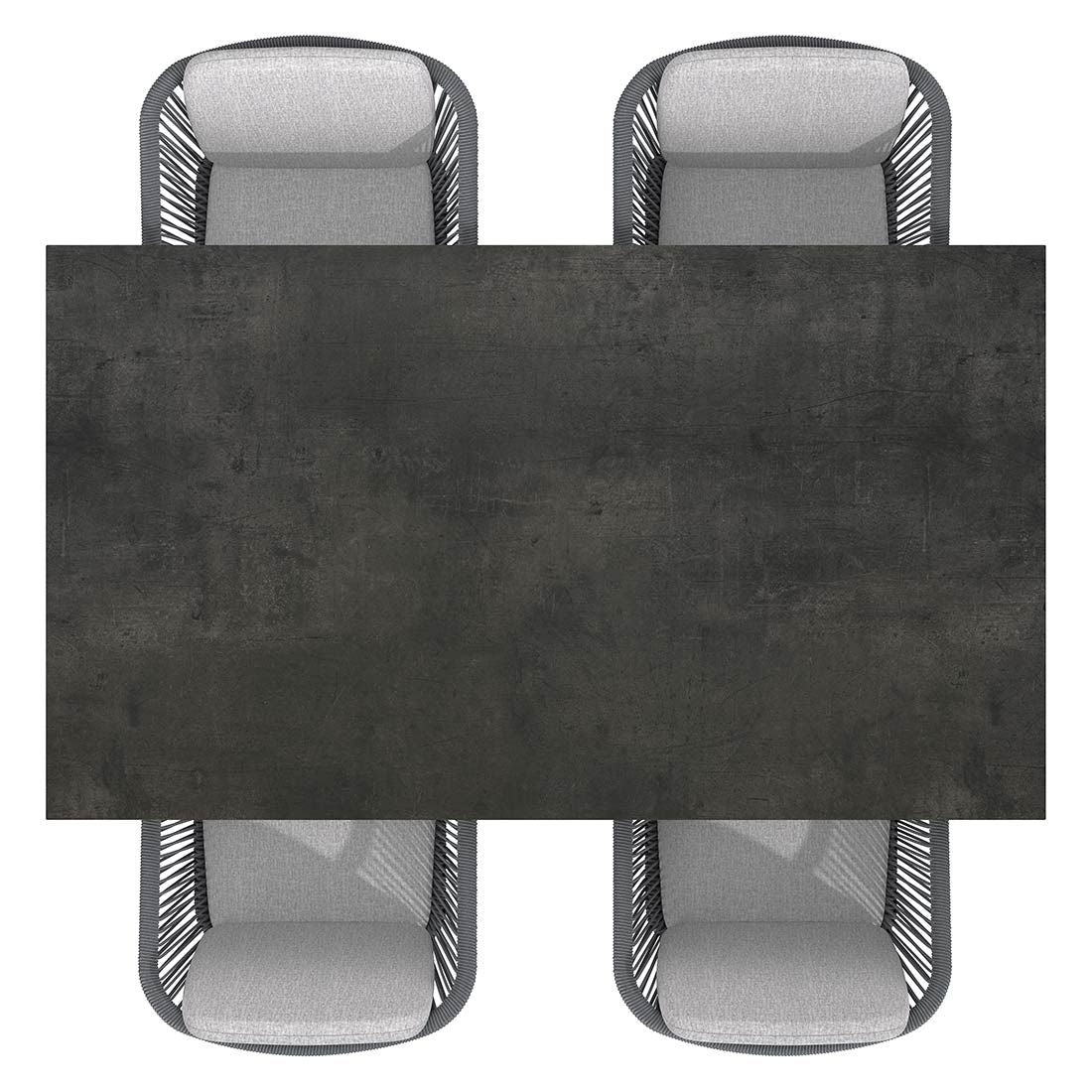 Uttrekkbart hagemøbelsett Ohio 4 plasser, HPL 160-267x91 cm - OUTLIV.