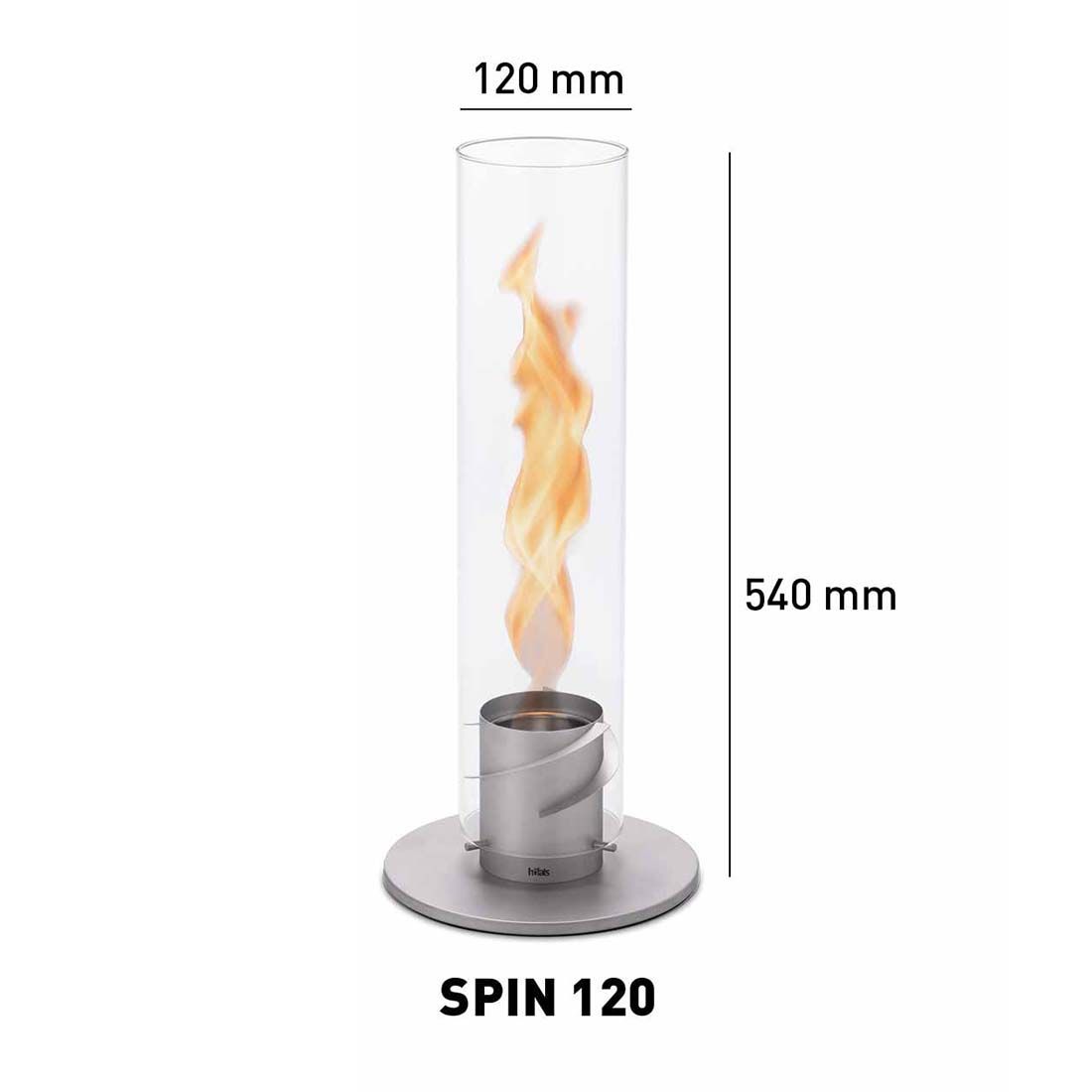 Vindlys Spin 120 detalj av roterende flamme