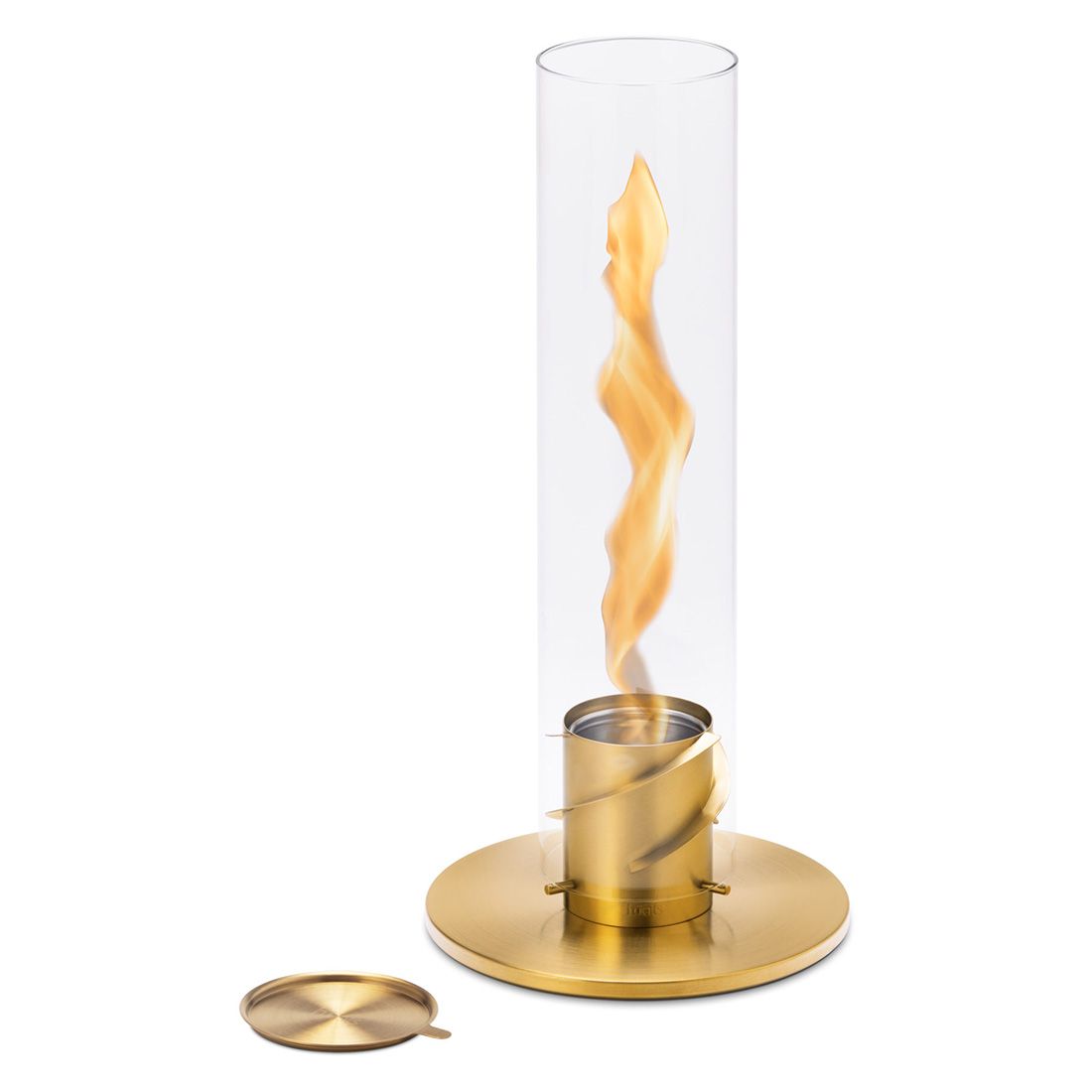 Vindlys SPIN 90 Ø90mm rustfritt stål og glass forfra