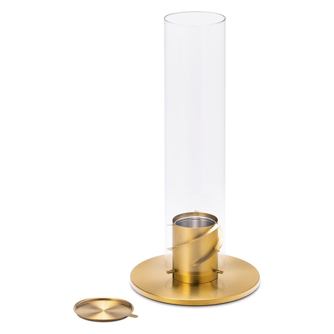 Vindlys SPIN 90 Ø90mm rustfritt stål og glass bakside